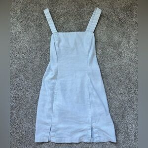 FOREVER 21 STRIPED BLUE AND WHITE MINI DRESS WITH SLITS (size medium) worn twice